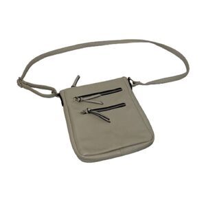 Black River taupe faux leather crossbody bag